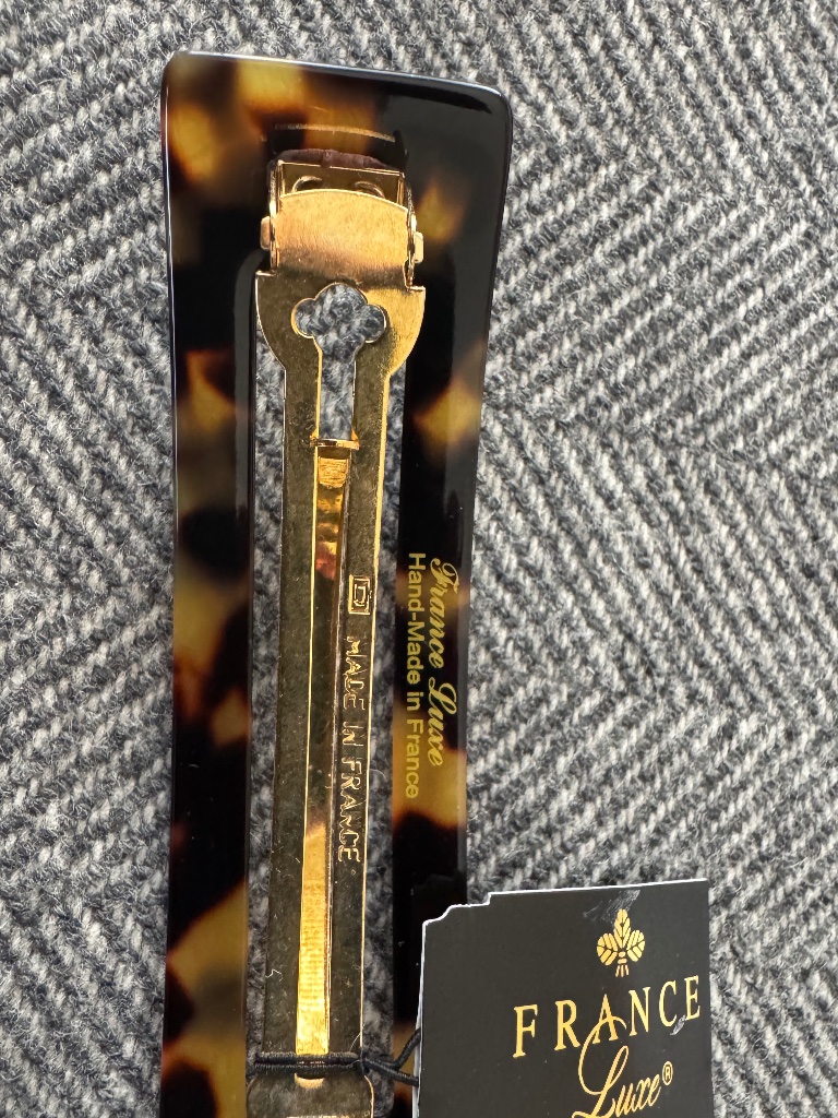 Nwt, France Luxe, Cut Out Barrette, In Tortoiseshell Pattern — image 3 of 8